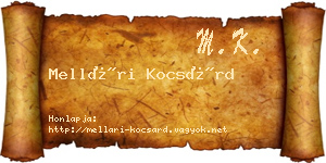 Mellári Kocsárd névjegykártya